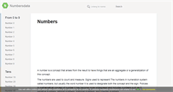 Desktop Screenshot of numbersdata.com